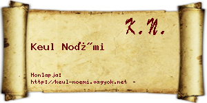 Keul Noémi névjegykártya